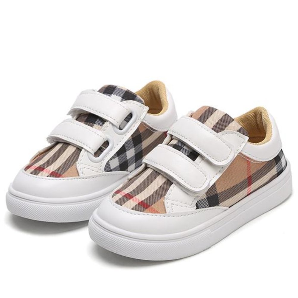 Vintage Check/Plaid Baby Shoes 12-18 months